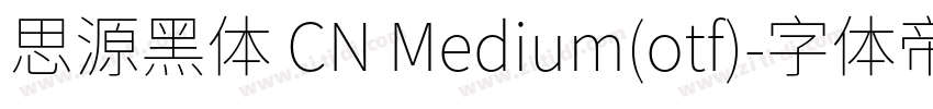 思源黑体 CN Medium(otf)字体转换